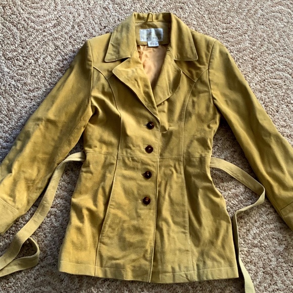Vintage 100% leather/suede coat fully lined Mint condition - Picture 1 of 4